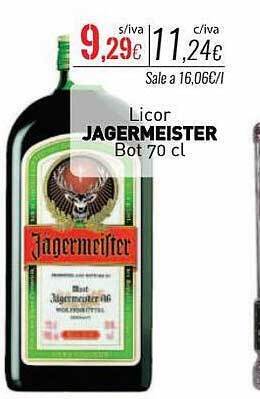 Cuevas Cash Licor jagermeister oferta