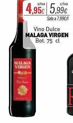 Cuevas Cash Vino dulce malaga virgen oferta