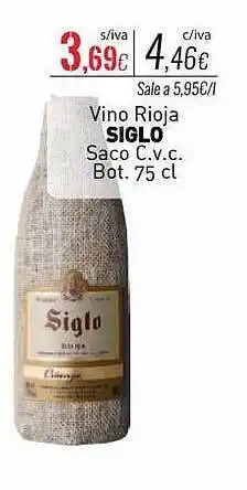 Cuevas Cash Vino rioja siglo oferta