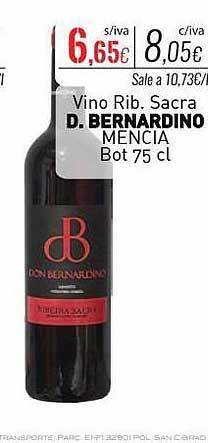 Cuevas Cash Vino rib sacra d bernardino mencia oferta