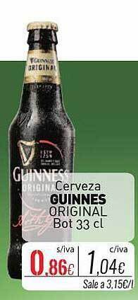 Cuevas Cash Cerveza guinnes original oferta