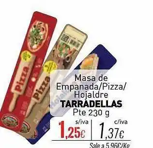 Cuevas Cash Masa de empanada pizza hojaldres tarradellas oferta