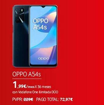 Vodafone Oppo a54s oferta