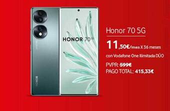 Vodafone Honor 70 5g oferta