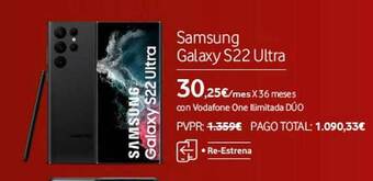 Vodafone Samsung galaxy s22 ultra oferta
