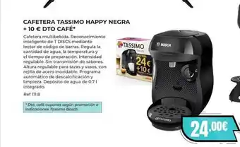 Coferdroza Cafetera tassimo happy negra oferta