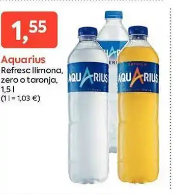 SPAR Aquarius refresc llimona zero o taronja oferta