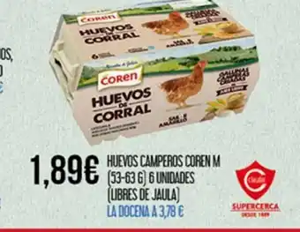 Huevos Camperos Coren M (53-63 G) 6 Unidades