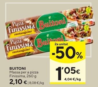 Caprabo Masa de pizza buitoni oferta