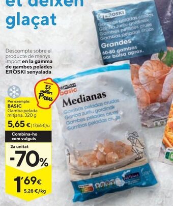 Caprabo Gambas peladas basic oferta