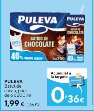 Caprabo Batido de chocolate puleva oferta