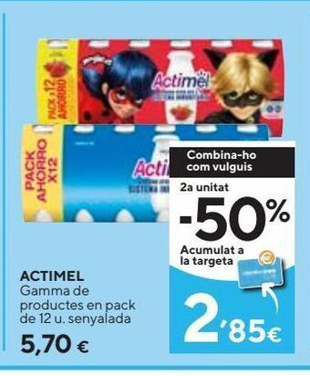 Caprabo Actimel danone oferta
