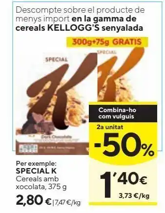 Caprabo Cereales special k kellogg's oferta