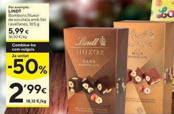 Caprabo Chocolate lindt oferta