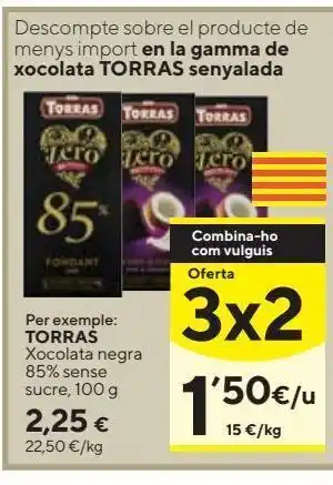 Caprabo Chocolate torras oferta