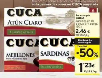 Caprabo Sardinillas en aceite cuca oferta
