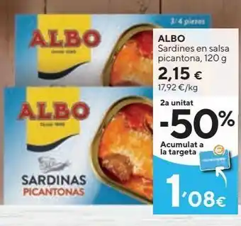 Caprabo Sardinas albo oferta