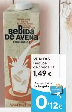 Caprabo Bebida de avena veritas oferta