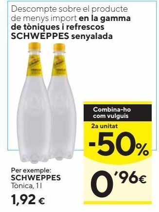Caprabo Tónica schweppes oferta
