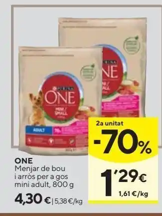 Caprabo Comida para perros one oferta