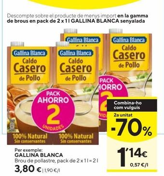 Caprabo Caldo de pollo gallina blanca oferta