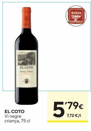 Caprabo Vino tinto el coto oferta