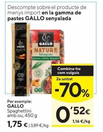 Caprabo Espaguetis gallo oferta