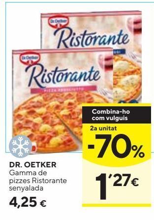 Caprabo Pizza dr. oetker ristorante oferta
