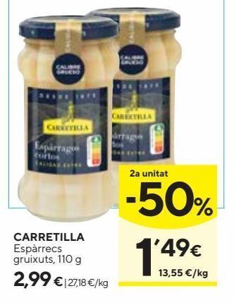 Caprabo Espárragos carretilla oferta