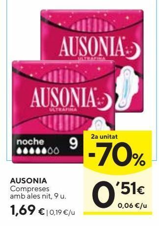 Caprabo Compresas ausonia oferta
