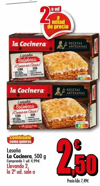 Unide Supermercados Lasaña la cocinera, 500 g oferta