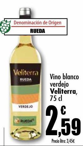 Unide Supermercados Vino blanco verdejo veliterra oferta