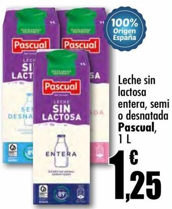 Unide Market Leche sin lactosa entera, semi o desnatada pascual oferta