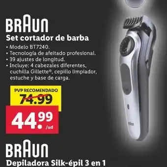 Lidl Set cortador de barba braun oferta