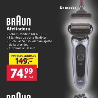 Lidl Afeitadora braun oferta
