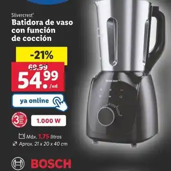 Lidl Batidora de vaso con funciónde cocción oferta