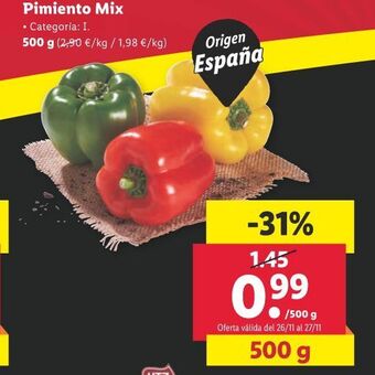 Lidl Pimiento mix oferta
