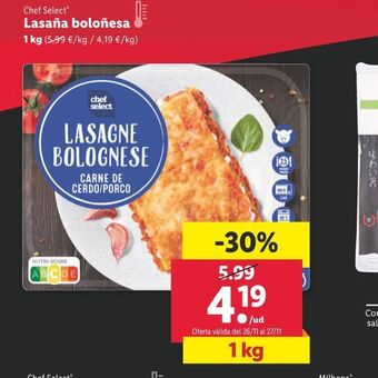 Lidl Lasaña boloñésa oferta