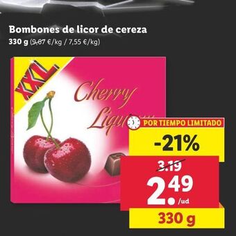 Lidl Bombones de licor de cereza oferta