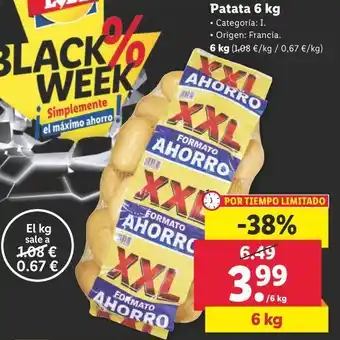 Lidl Patata 6kg oferta