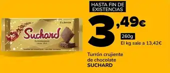Supeco Turrón crujiente de chocolate suchard oferta