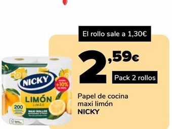 Supeco Papel de cocina maxi limón nicky oferta