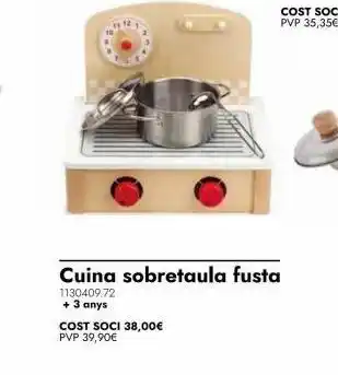 Abacus Cost soci 38,00€ pvp 39,90€ cuina sobretaula fusta 1130409.72 + 3 anys oferta
