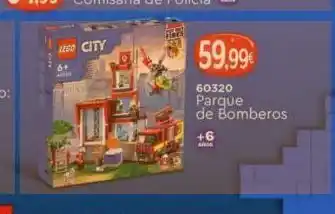 Juguetilandia Lego city 6+ thec 59.99€ 60320 parque de bomberos +6 aros oferta
