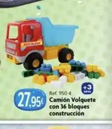 Juguetilandia Ref. 950 4 27,95€ camion con 36 bloques construcción +3 aros oferta