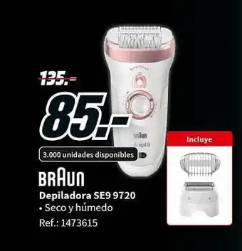 MediaMarkt Braun depiladora se9 9720 oferta