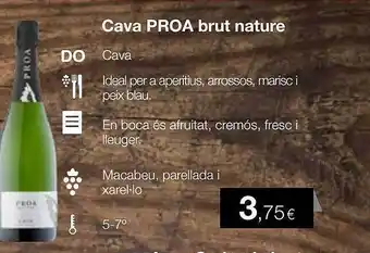 Plusfresc Cava proa brut nature oferta