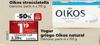 Dia Yogur griego oikos natural danone oferta