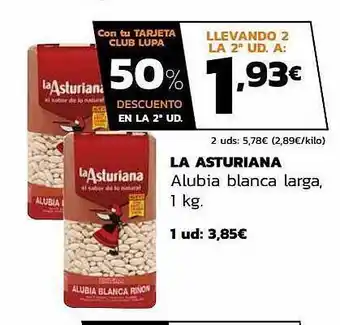 Supermercados Lupa La asturiana alubia blanca larga oferta