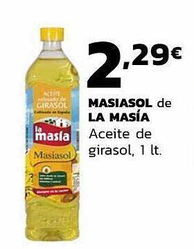 Supermercados Lupa Masiasol de la masía aceite de girasol oferta